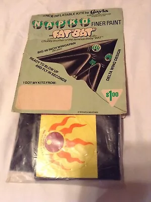 Rare 1973 Vintage Gayla Fat Bat Inflatable Kite New Old Stock Sealed • $29.99