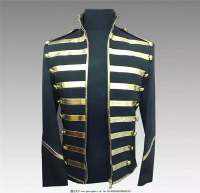 Michael Jackson Cosplay Costume Tops Bar Men's Coat Rock'n'roll Show Jacket MJ  • $45.98