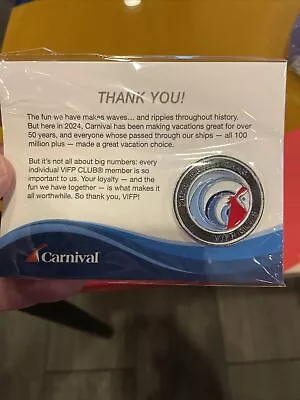 Carnival Cruise VIFP Lapel Pin 2024 From Mardi Gras Ship -  New Design • $15.95