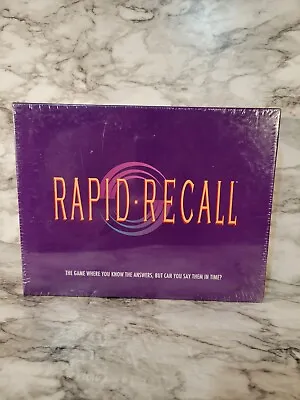 Vintage 1993 Rapid Recall Board Game - New Factory Sealed • $29.99