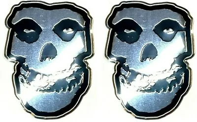 Misfits Skull Sticker Set Metal Metallic Silver Foil Punk Rock Face Symbol Logo • $15.29