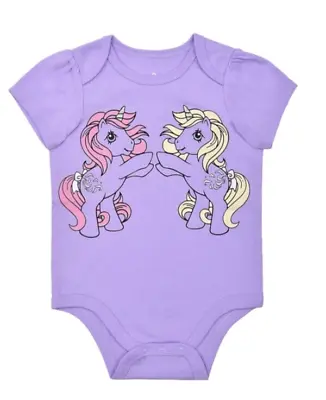 OKIE DOKIE DISNEY Baby Girl 3M My Little Pony Unicorn Purple Snap Bodysuit NWT • $8.75