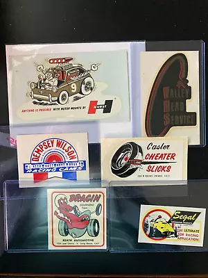 Six Original Vintage Speed Equipment/speed Shop Water Slide  Decals  Nhra Scta • $65