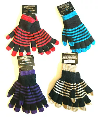 12 Pair Magic Gloves Kids Childrens 2 In One Gloves Boys Girls Age 6-12 Years Ol • £13.92