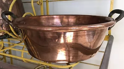 EXTRA LARGE Antique French Copper Confiture Panc.1920-30sVilledieu • $435