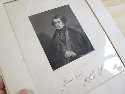 RARE 1839 Print W H Bartlett Portrait Engraving H Room B Holl Printed Signature • $125