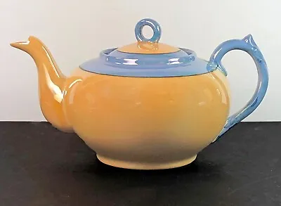 Lusterware Teapot & Lid Peach Blue Black Vintage Japan 5 X8.5  C21 • $14.95
