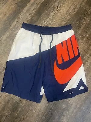 Vtg Nike Swim Trunks Board Shorts Big Logo Swoosh Spell Out Swimwear Mens Sz XL • $10