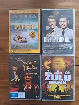 Burt Lancaster DVD Bundle X 4 Zulu Dawn Dr Moreau Here To Eternity FREE POSTAGE  • £13.12