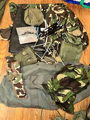 Lot Of Misc Military Civilian Camping Bushcraft Gear Surplus DPM Flyers Kit Bag • $35