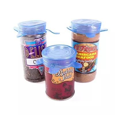 $8.99 • Buy Silicone Stretch Lids - Reusable Can And Jar Lid Food Covers - Set Of 3