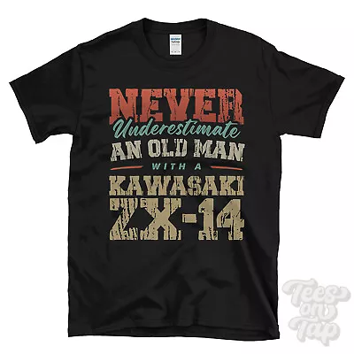 Never Underestimate An Old Man With A Kawasaki Zx-14 Funny T-shirt • £14.99