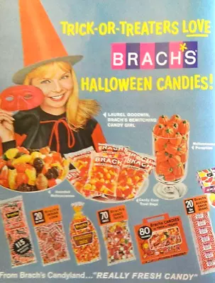 Vintage Brachs Halloween Candy Ad Reproduction Framing Print Advertising 17x12 • $16.95