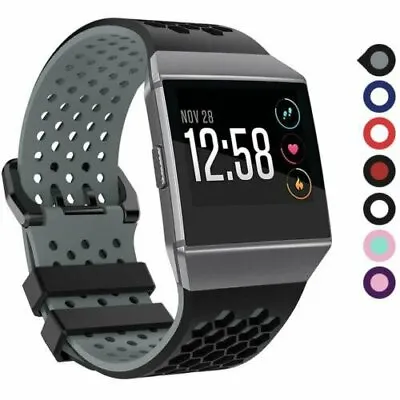 $6.34 • Buy Silicone Strap Bracelet Sports Wristband Buckle For Fitbit Ionic Fitness Tracker