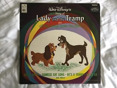 £12 • Buy DISNEY LADY And The TRAMP LP 1962 Laminated Flip- Back HMV MONO A1/B1 
