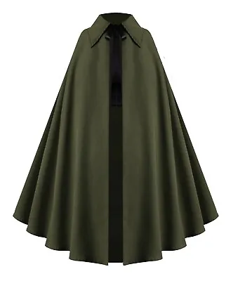 Gothic Steampunk Victorian Medieval Renaissance Western Pirate Collar Cape Cloak • $64