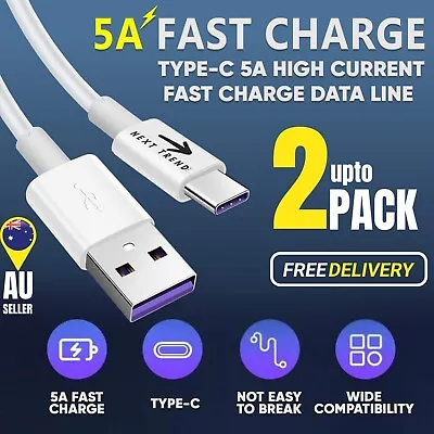 $6.99 • Buy USB To Type C Cable Fast Charge 5A USB C Cable Quick Charging Data Cable A To C