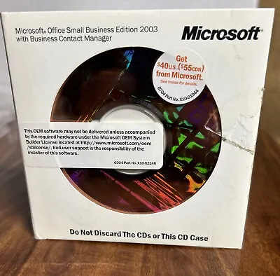 Microsoft Office Small Business Edition 2003 With Business Contact Manager CD • $10