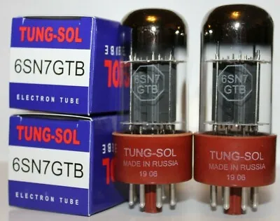 Matched Pair Of Tung Sol 6SN7GTB / 6SN7 Tubes Brand New In Box • $168.45