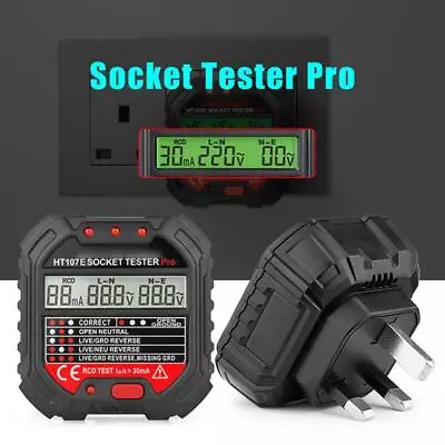 Mains Socket Tester Polarity Electrical Circuit Breaker Detector Polarity Finder • £11.99