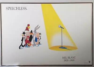 Mel Blanc 'Speechless' Print 1989 Looney Tunes Warner Bros • $60