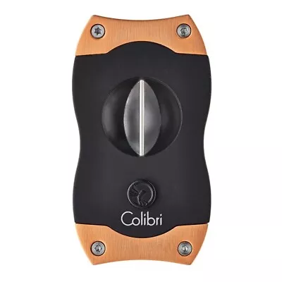 Colibri V-Cut Stainless Steel Cigar Cutter Black / Rose Gold MSRP $49 • $39.95