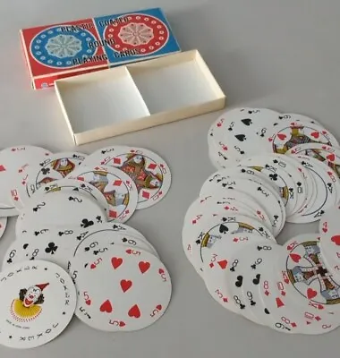 Vintage Chadwick Miller Plastic Coated Round Playing Cards 14333 2 Decks Used • $19.99
