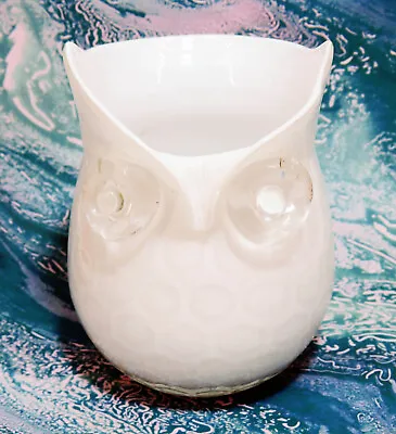 $14.95 • Buy  Two's Company  White Glass Owl Votive Candle Vase