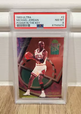 1993 Ultra Michael Jordan Power In The Key #2 PSA 8 • $148.50