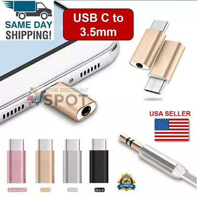 USB-C Type C Adapter Port To 3.5MM Aux Audio Jack Earphone Headphone Cable USB • $3.14