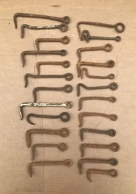 Lot Of 24 Antique Vintage Barn Door Gate Hooks Latches 3.5  To 7  • $49.99