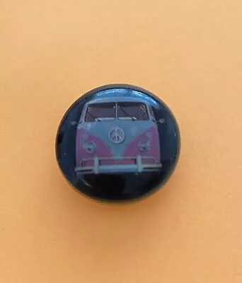 Snap In Button Charm Fits Ginger Snaps Style Jewelry Enamel Pink Vw Van #134 • $2.25