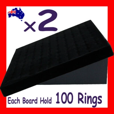 RING Tray Holder Stand Black Velvet | 2pcs | UPRIGHT Foldable | AUSSIE Seller • $42.92