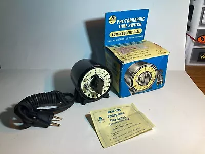 Vintage Darkroom Mechanical Timer Mark Time With Luminescent Dial • $15