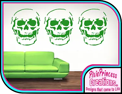 Skull E Horror Mylar 190 Stencil Reusable Airbrush Spray Paint Wall Art Decor • $10.95