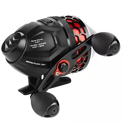 KastKing Brutus 4.0:1 Gear Ratio Spincast Reel Fishing Reel W/ 10LB Fishing Line • $32.99