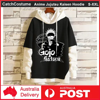 $32.60 • Buy Anime Jujutsu Kaisen Satoru Gojo Hoodie Pullover Sweatshirt Hooded Sweater Coat