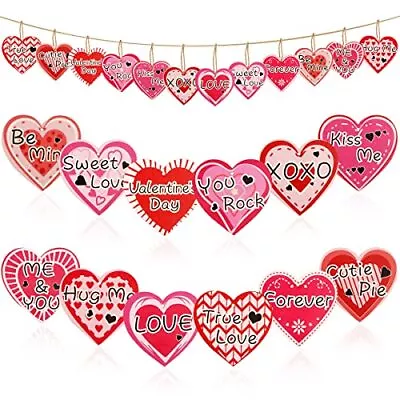 $11.52 • Buy 24 Pieces Valentine's Day Wooden Hearts, Sweet Heart Ornaments Heart Decor...