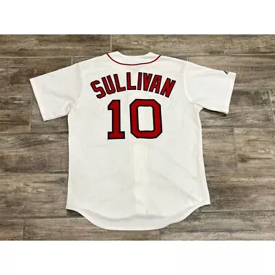 Vintage Red Sox Sullivan #10 MLB Majestic White Size Large • $19.60