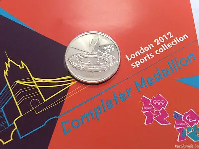 Royal Mint London 2012 Genuine Olympic 50p Official Completer Medallion/No Album • £49