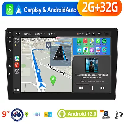 9 Inch Android 12.0 For CarPlay Car Stereo Radio FM RDS GPS Head Unit + Camera • $116.99