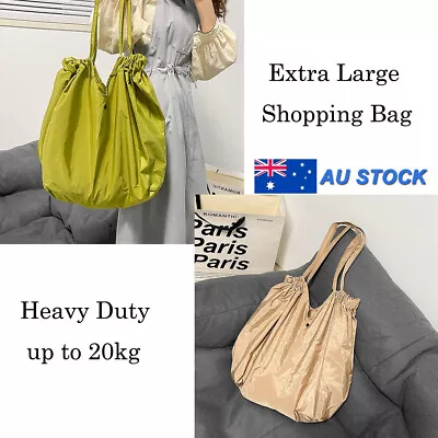 Extra Large Big Capacity Foldable Shopping Bags Reusable Carry Bag Eco Grocery • $17.85