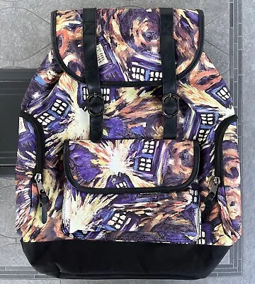 Dr. Who 2012 Exploding Tardis Backpack All Over Print NWOT Never Used • £57.85