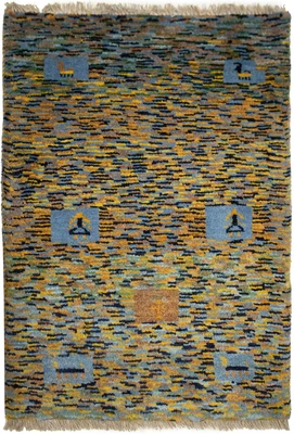 $184.68 • Buy Multicolored Tribal Design Plush 2X3 Small Gabbeh Oriental Rug Kids Room Carpet