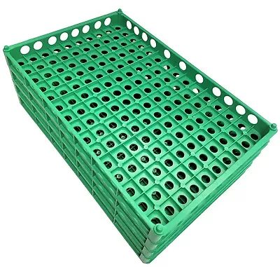 6 Pack Stacking 150 Quail Egg Capacity Poly Trays Pigeon Dove Bird Flat Carton • $89.99