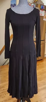 NWT Charles Nolan  Women's Black Knit Scooped Neck Slip On Dress S • $30