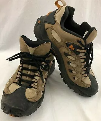 MERRELL Reflex Women US 8 Low Hiking Trail Walking Shoes Beige Smoke B • $24.98