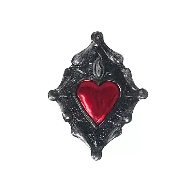 Rustic & Vintage Mexican Folk Art Handcut Oaxacan Tin Red Milagro Heart Ornament • $14.95