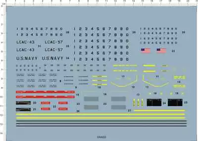 1/144 Scale US USMC LCAC Landing Craft Air Cushion Model Kit Water Slide Decal • $13.14