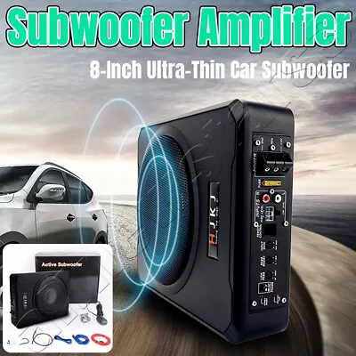 8'' 600W Car Subwoofer Under-Seat Amplifier Speaker Audio Sub Woofer Slim Box A • $96.95